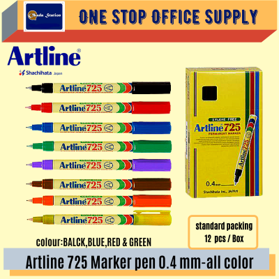ARTLINE 725 Laundry Permanent Marker Pen - ( RED )