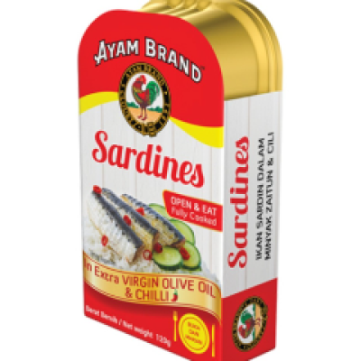 Ayam Brand Sardine Extra Virgin Olive Oil & Chili 120g