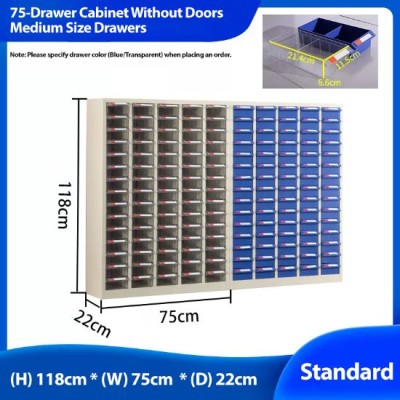 75-Drawer Cabinet Without Doors - Medium Size Drawers