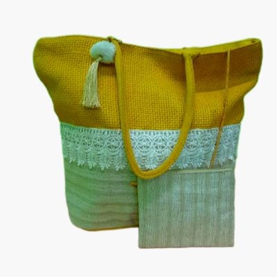 # AA 38 - TOSSA Fashion Jute Bag/yellow (25 Units Per Carton)