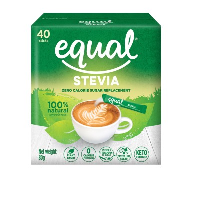 Equal Stevia Sweetener Sticks 40's - 80g