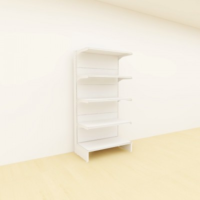 Premium Retail Display Shelves End Unit 1800 H x 900L x 505 D (White)