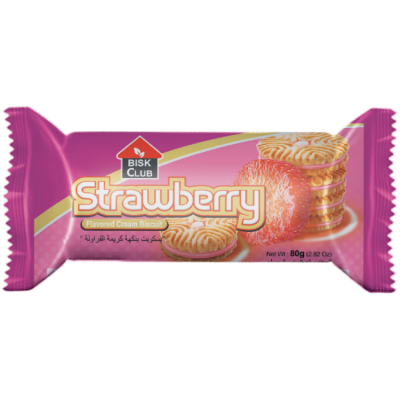 BISK CLUB Cream Biscuit 90g (Strawberry)
