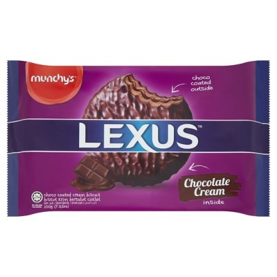 Munchy's LEXUS CHOCO COATED CREAM BISCUIT 80 g [KLANG VALLEY ONLY]