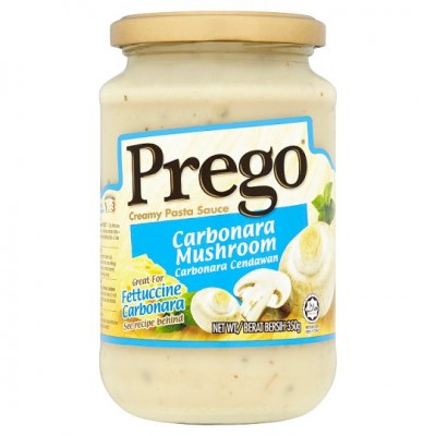 12 x 350g Prego Carbonara Mushroom Pasta Sauce