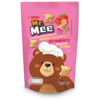 Mr Mee Biscuit Filled With Strawberry 48 x 50g