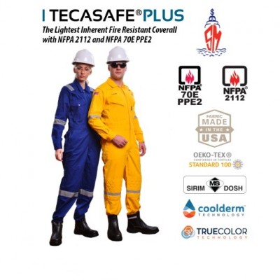 Tencate Tecasafe plus 700 inherent FR coverall NFPA2112 PPE2 SIRM DOSH FOC 1paid MaxiFlex ATG 34-844 Glove