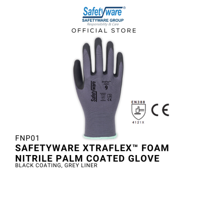 SAFETYWARE XtraFlex Foam Nitrile Palm Coated Gloves Sarung Tangan Kerja 1 pair  [7|8|9|10]