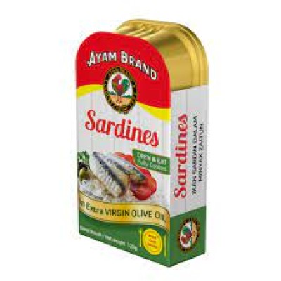 Ayam Brand Fried Sardines in Extra Virgin Olive Oil 120g