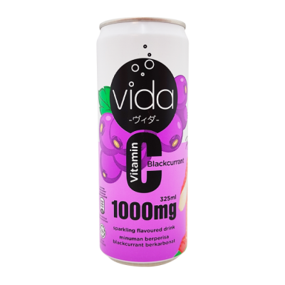 Vida Vitamin C-1000mg (Blackcurrent) 325ml x 24