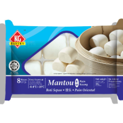 KG Pastry MANTOU Oriental Bun Plain Kosong 8 x 50 g