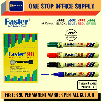 Faster 90 Permanent Marker - ( Black Colour )