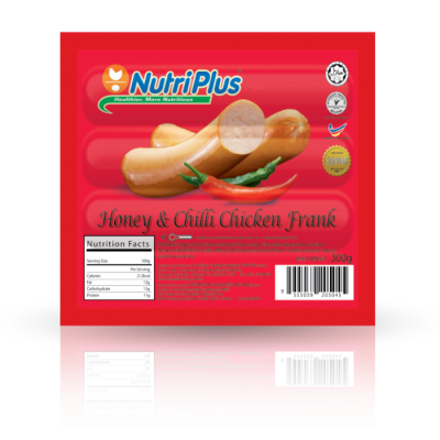 NutriPlus Frank Premium Honey & Chilli Chicken Frankfurter 300g
