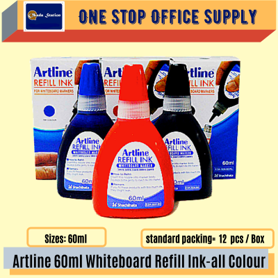 Artline 60ML Whiteboard Marker Pen Refill Ink - ( RED COLOUR )
