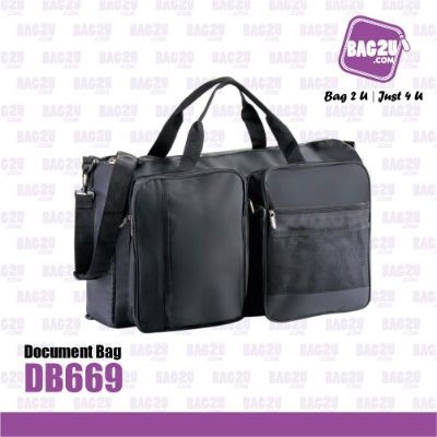 Bag2u Document Bag + Travelling Bag (Black) DB669 (1000 Grams Per Unit)