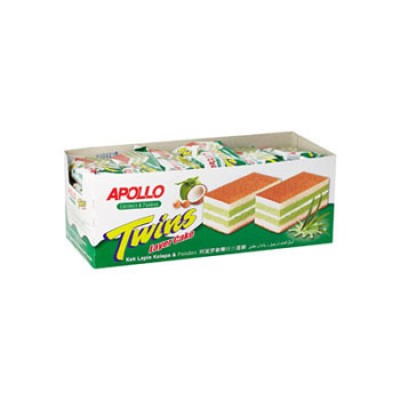 Apollo Coconut & Pandan Flavour Twins Layer Cake 12's