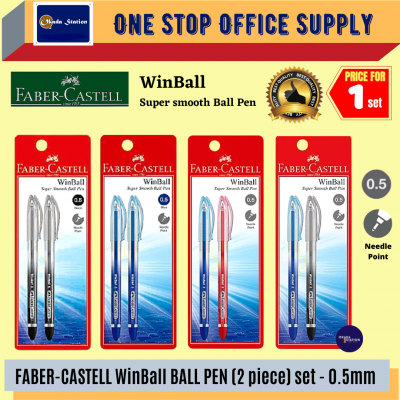 Faber Castell Winball Ball Pen Set - 0.5MM ( BLACK COLOUR )