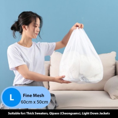 Drawstring Laundry Bag Fine Mesh (L)