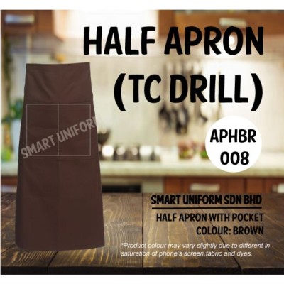 Half Apron TC Drill Brown APHBR008