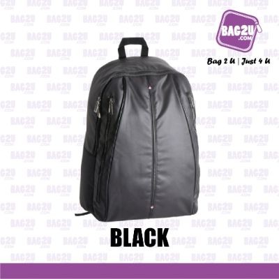Bag2u Laptop Backpack (Black WP with France Tape Piping) BP167 (1000 Grams Per Unit)