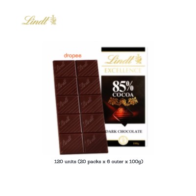 LINDT Excellence Dark 85% 100g (20 Units Per Outer)