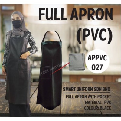 PVC Full Apron Black APPVC027