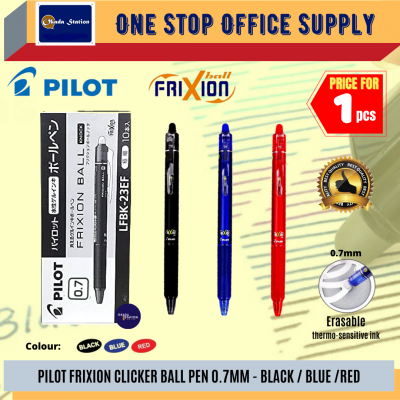 Pilot Frixion Clicker Ball Pen - 0.7mm ( Black Colour )