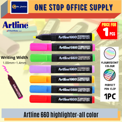 Artline 660 Highlighter Pen - ( RED COLOUR )