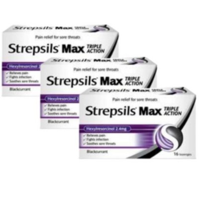 (SET OF 3) STREPSILS MAX TRIPLE ACTION 16'S