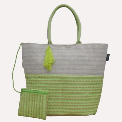 # AA 39 - TOSSA Fashion Jute Bag/ green (450 gm. Per Unit)
