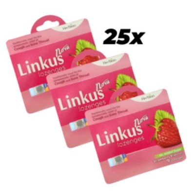 (SET OF 3) LINKUS NOVA LOZENGES SUGAR FREE 9'SX14'S (STRAWBERRY)