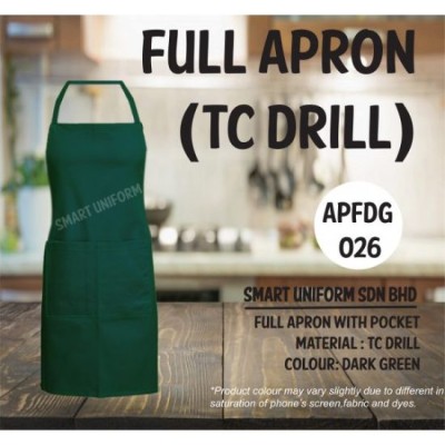 Full Apron TC Drill Dark Green APFDG026
