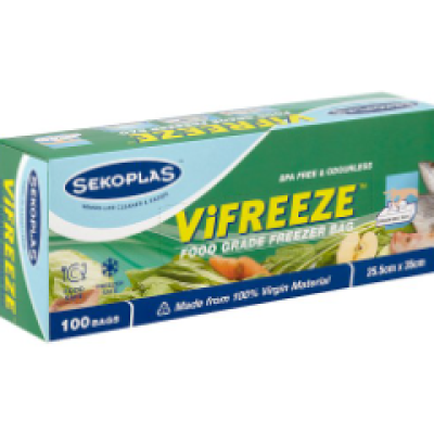 Sekoplas ViFREEZE 100 Freezer Bags 25.5cm x 35cm