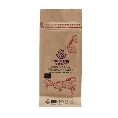 Pristine Food Farm: Organic Raw Red Maca Powder (200 Grams Per Unit)