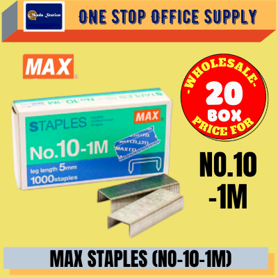 MAX Staples No.10-1M Bullet StapleR - ( 20 Boxes )