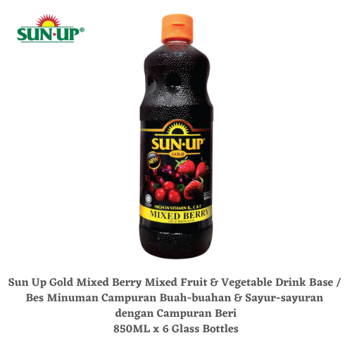 Sun Up Gold - Mixed Berry Mixed Fruit & Vegetable Drink Base (6 bottles x 850ml)