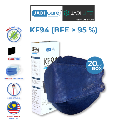 Jadi Care KF94 Navy Blue Colour 20 Pcs 4 Layers of Filtering Disposable Face Masks (Non-medical   PPE)