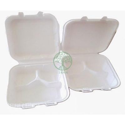Biodegradable and Compostable 3 Compartment Box (250 Units Per Carton)