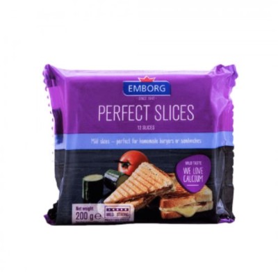 Emborg Perfect Cheese Slices 12 Slices 200g