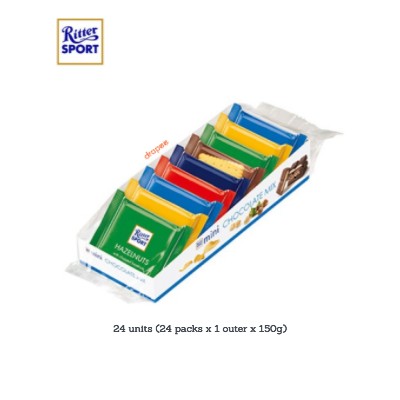 RITTER SPORT Mini 9'S Pack 150g (24 Units Per Carton)