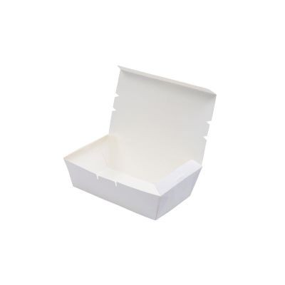 White medium paper lunch box  (600 Units Per Carton)