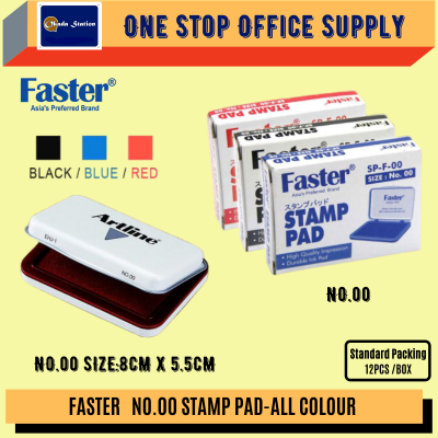 Faster Stamp Pad No.00 - ( Blue Colour )