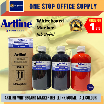 Artline 500ML Whiteboard Marker Pen Refill Ink - ( BLACK COLOUR )