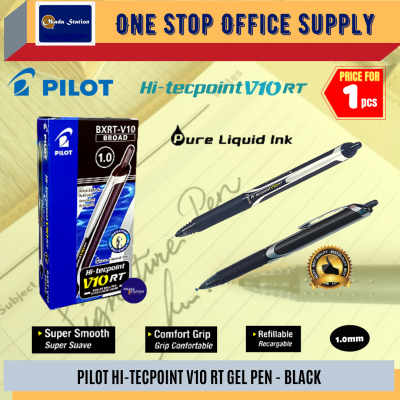 Pilot Hi-Tecpoint V10 RT Roller Ball Pen - ( Black Colour )