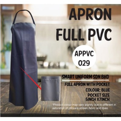 PVC Full Apron Blue APPVC029