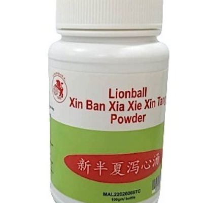 TRADITIONAL CHINESE MEDICINE RELIEF VOMITING LIONBALL XIN BAN XIA XIE XIN TANG POWDER 100gm