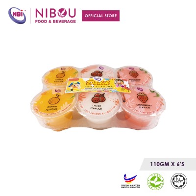 Nibou (NBI) Soya Fruits with Layer Jelly Assorted 3 (110gm x 6's x 16)