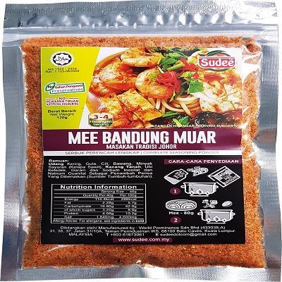 Sudee Mee Bandung Muar Spice Premixes 120g (48 Units Per Carton)