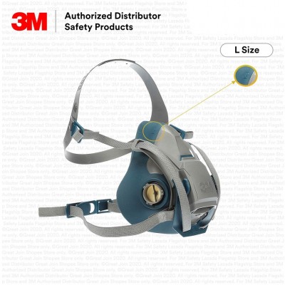 3M Rugged Comfort Quick Latch Half Facepiece Reuseable Respirator Only Not Including Filter (Size L)
