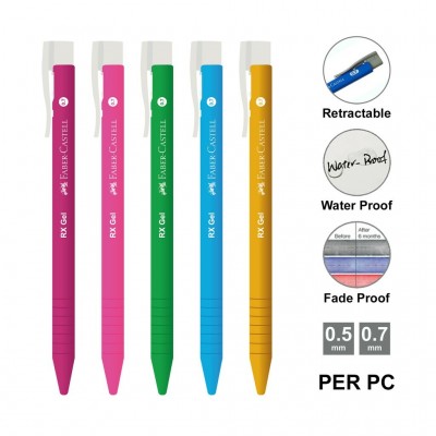Faber Castell RX Gel Pen - 0.7MM ( PINK COLOUR )